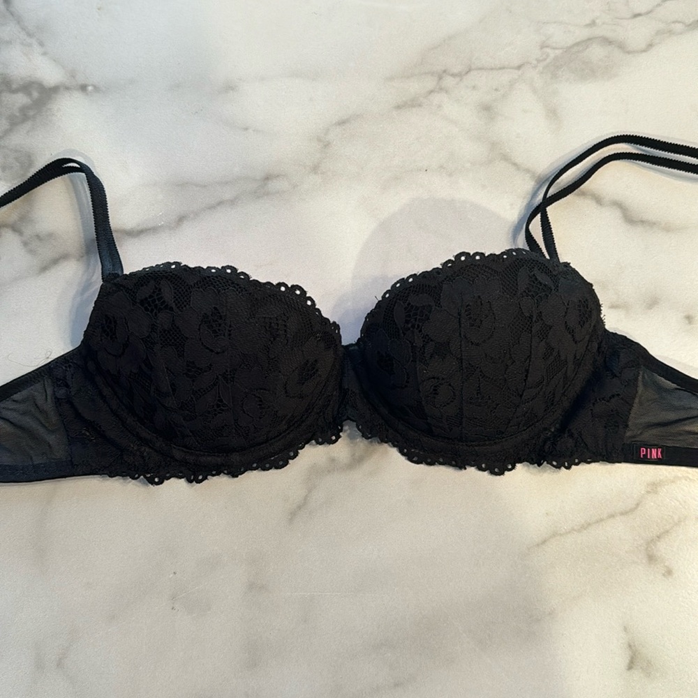 Mesh and lace “Date Push-up” bra from Victoria’s Secret PINK line - 32B